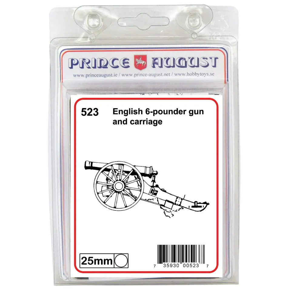 Prince August Moule de moulage Hobby British 6 PDR Cannon PA523 canon