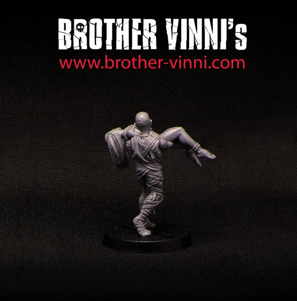 Brother Vinni Girl and Mummy figurine résine 28mm égypte