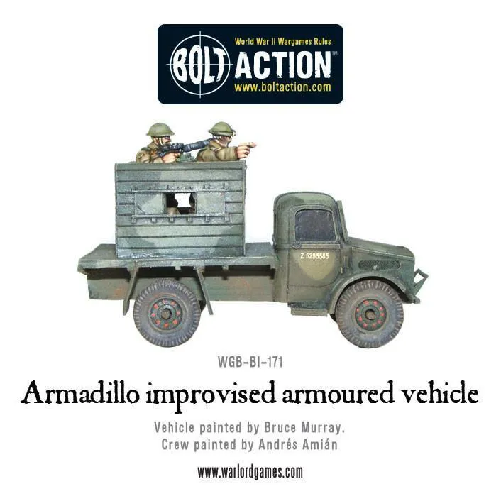 Bolt Action Armadillo véhicule blindé improvisé résine métal
