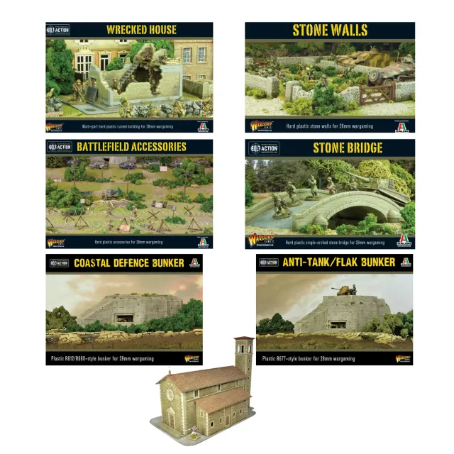 Bolt Action Normandy Terrain Mega Bundle décors de jeu en plastique