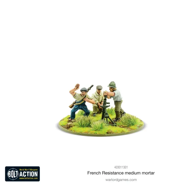 Bolt Action French Resistance Medium Mortar team équipe de mortier