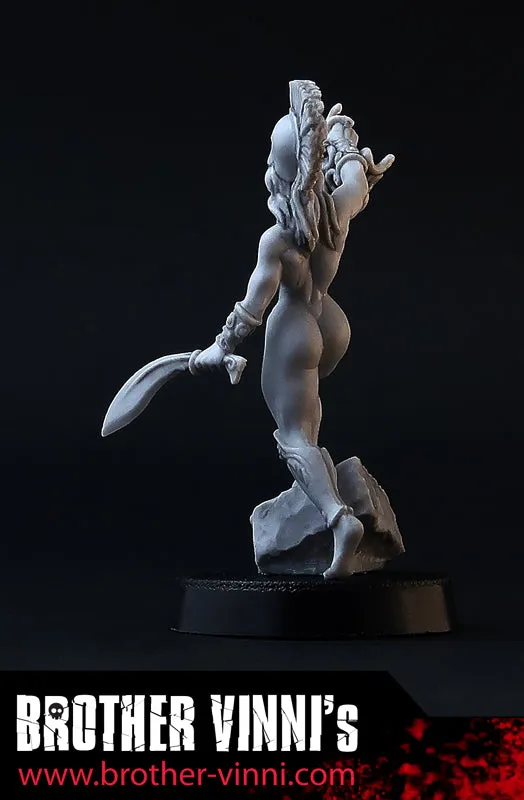 Brother Vinni Female Perseus figurine résine 28mm grecque