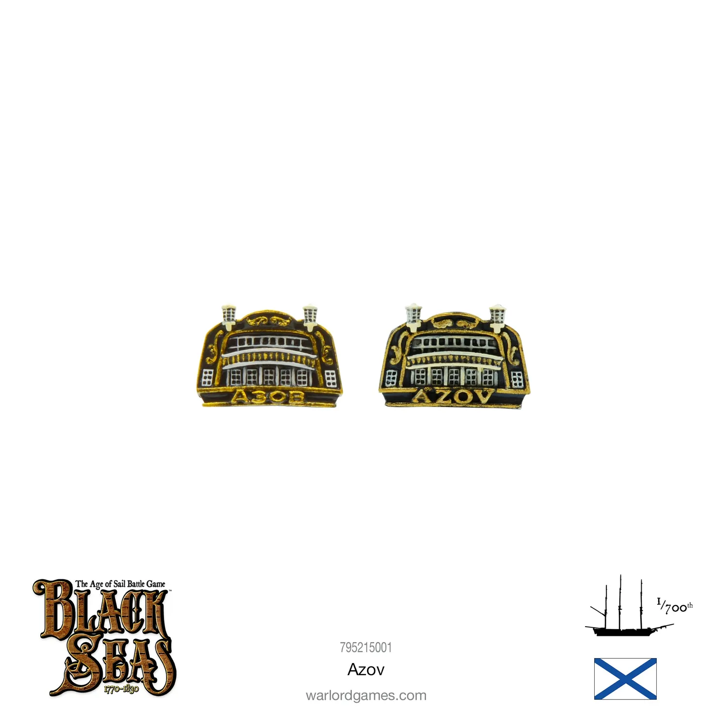 Warlord Games Black Seas Azov vaisseau 74 canons résine