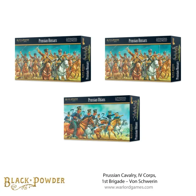 Black Powder Prussian Cavalry Von Schwerin brigade résine