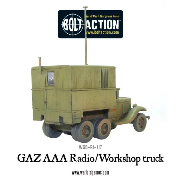 Bolt Action GAZ AAA Radio véhicule atelier résine soviétique