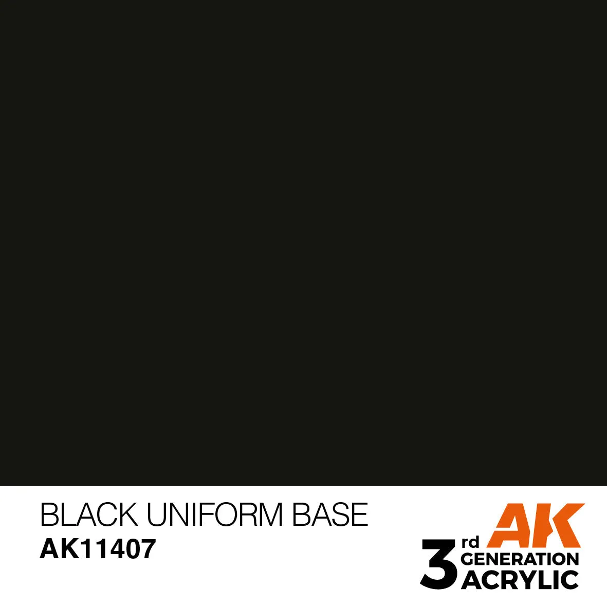 AK Interactive 3Gen Black Uniform Base peinture 17ml noir