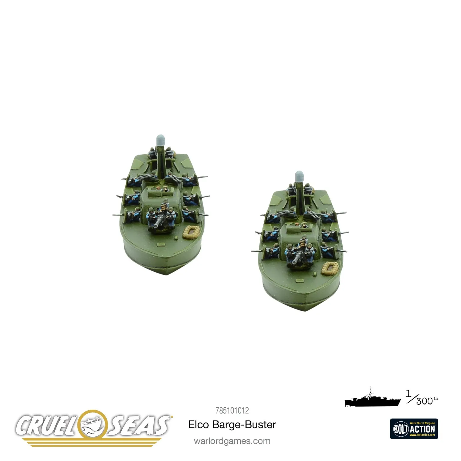 Cruel Seas Elco Barge-Busters navires résine x2