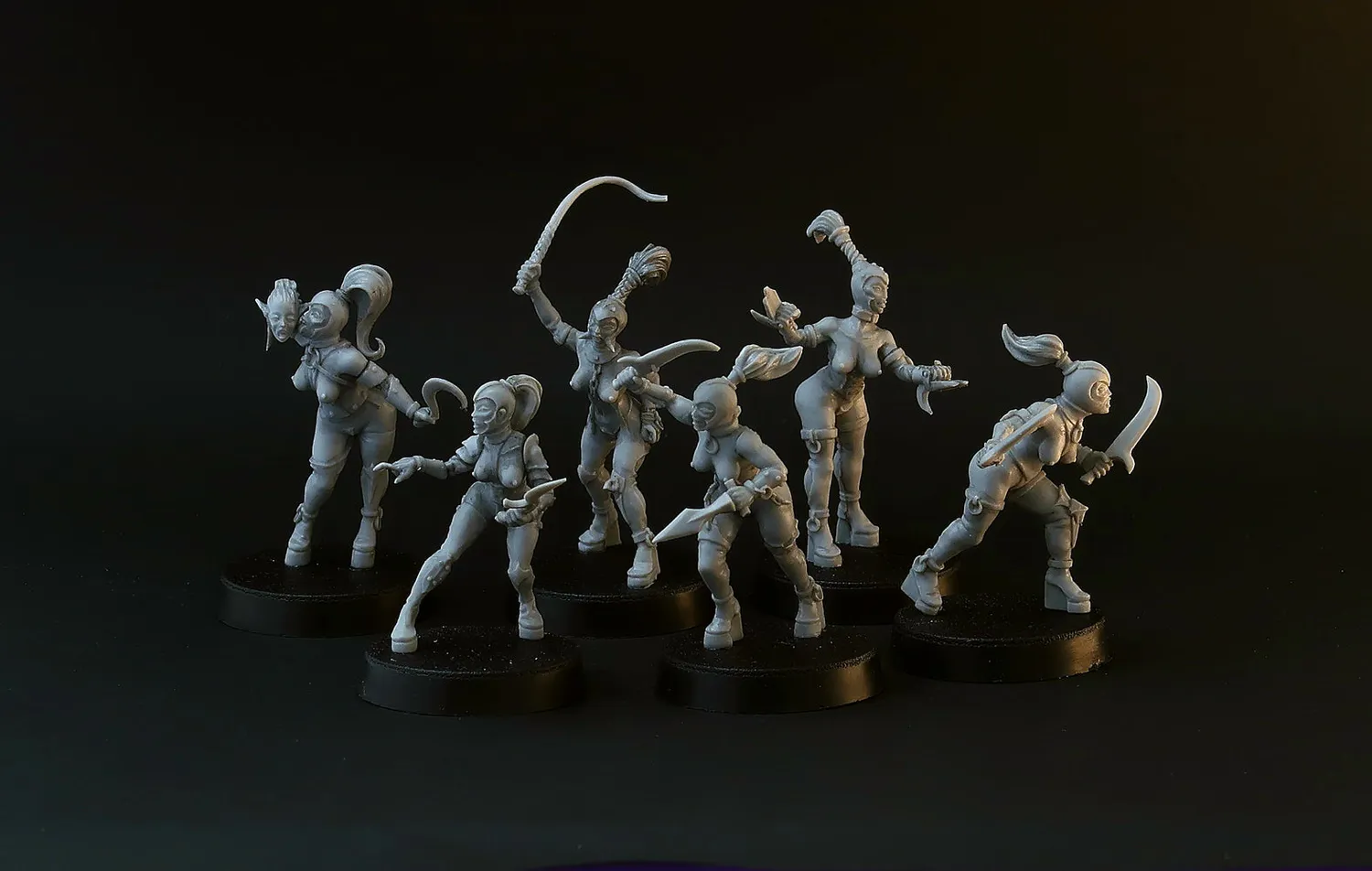 Brother Vinni Dungeon Sisters Young figurines 28mm résine lot 6