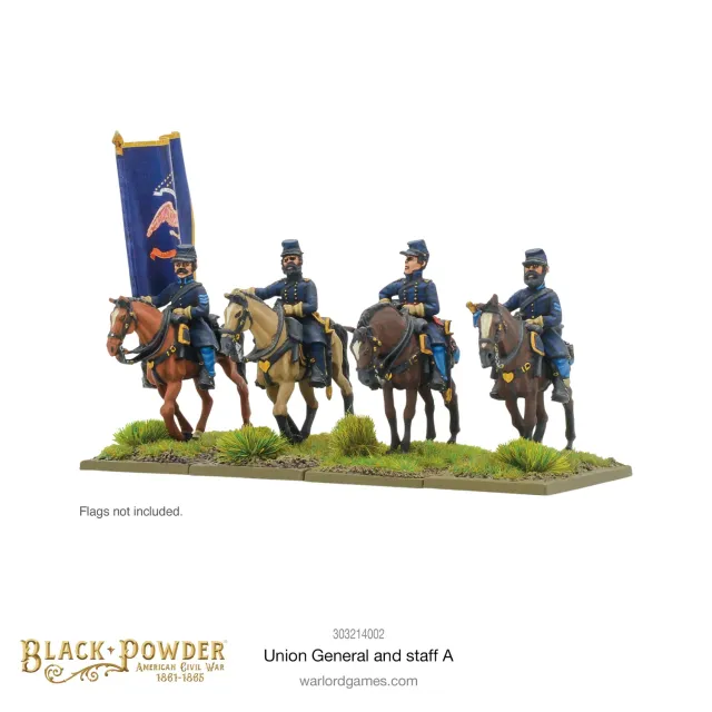 Bolt Action ACW Union General and staff A figurines métal blister