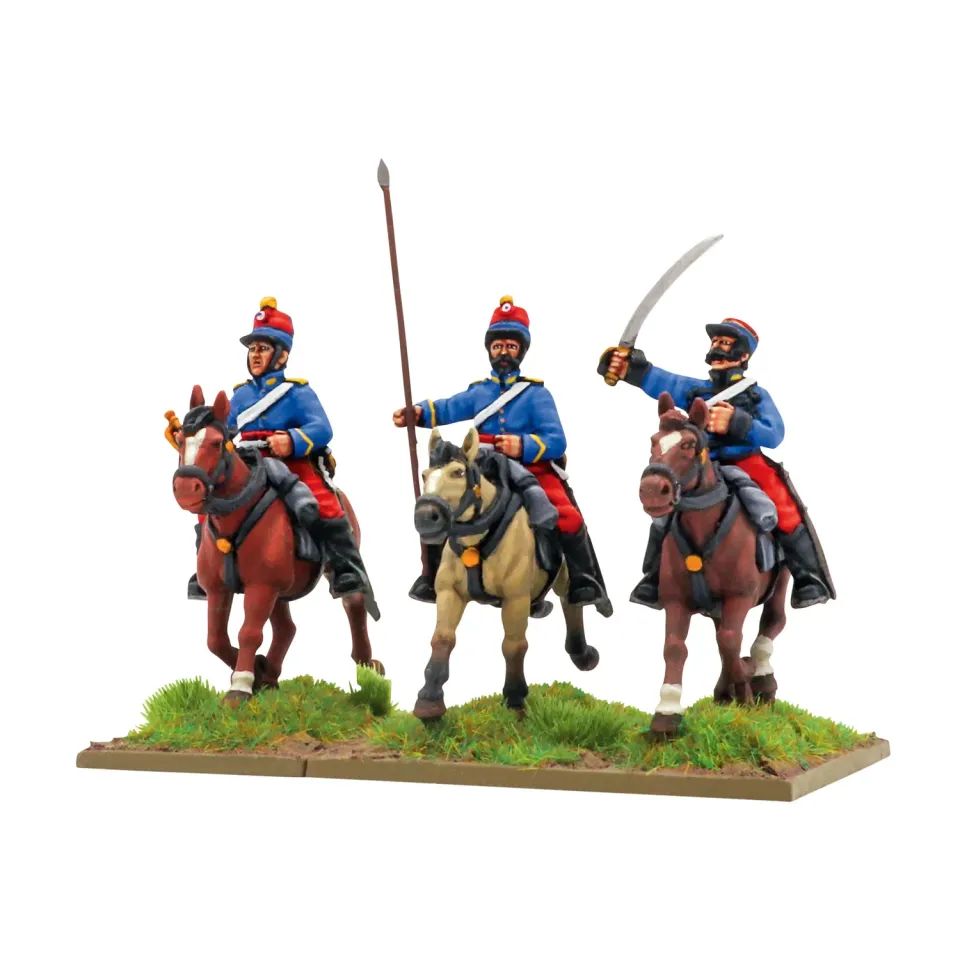 Black Powder Crimean War French Chasseurs d'Afrique command figurines métal