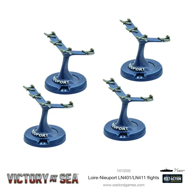 Victory at Sea Loire-Nieuport LN401 figurines avions x4