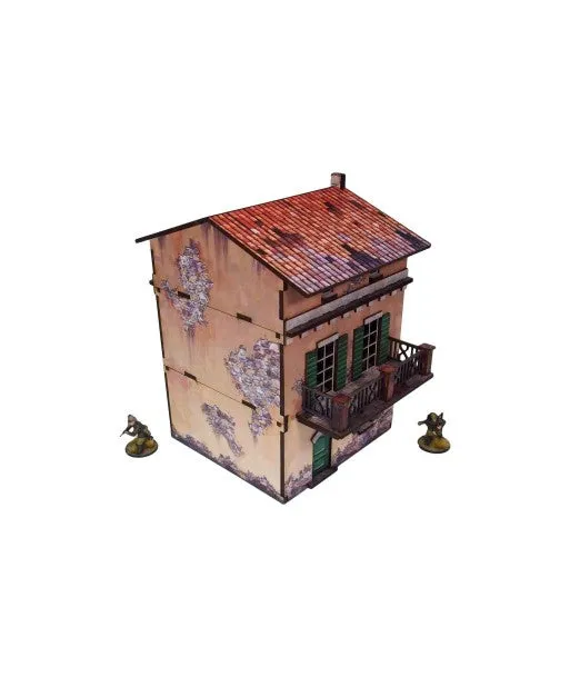 Bolt Action Italy Balcony House 1 décor 28mm prépeint