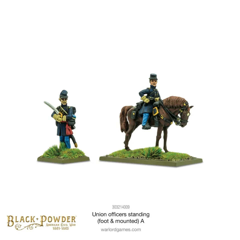 Warlord Games Black Powder Union Officers standing figurines à pied et montées