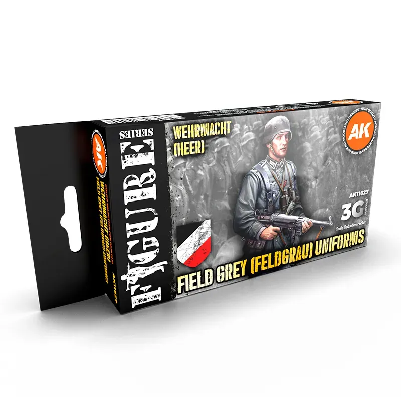 AK Interactive 3Gen Uniformes Feldgrau peinture 6 couleurs ombres lumières