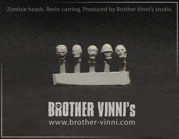 Brother Vinni Zombie Head Set bits résine 28mm conversion
