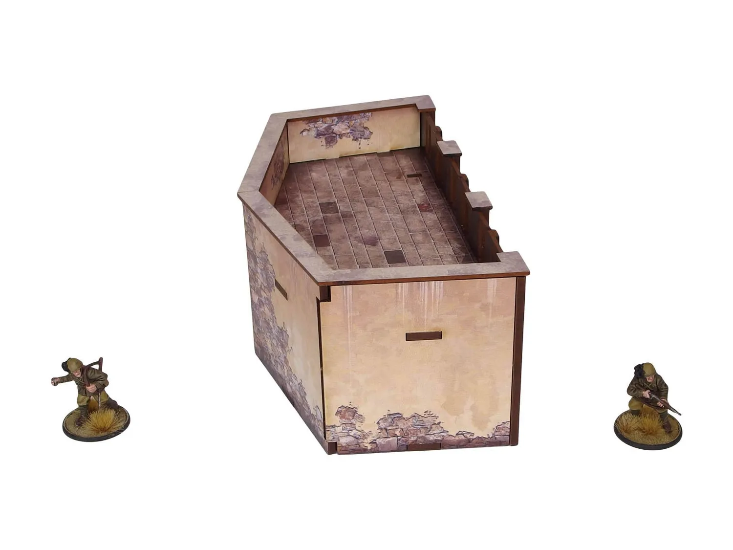 Bolt Action WW2 Italy Terrace (1) décor prépeint 28 mm MDF