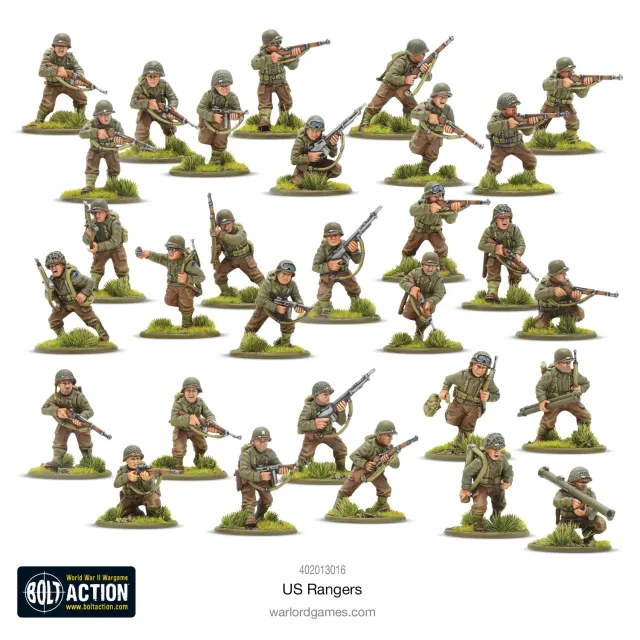 Bolt Action US Rangers boîte figurines plastique 30