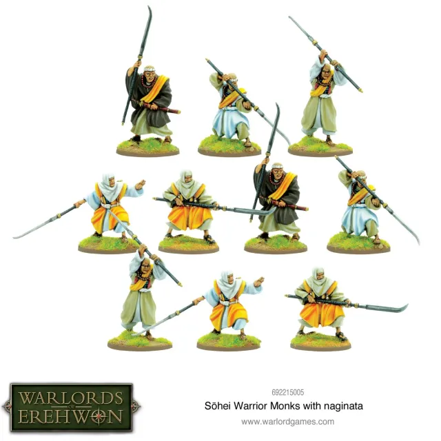 Warlord Games Erehwon Sohei Warrior Monks figurines métal x10