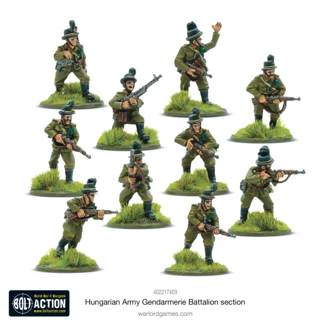 Bolt Action Hungarian Army Gendarmerie Battalion Section figurines métal