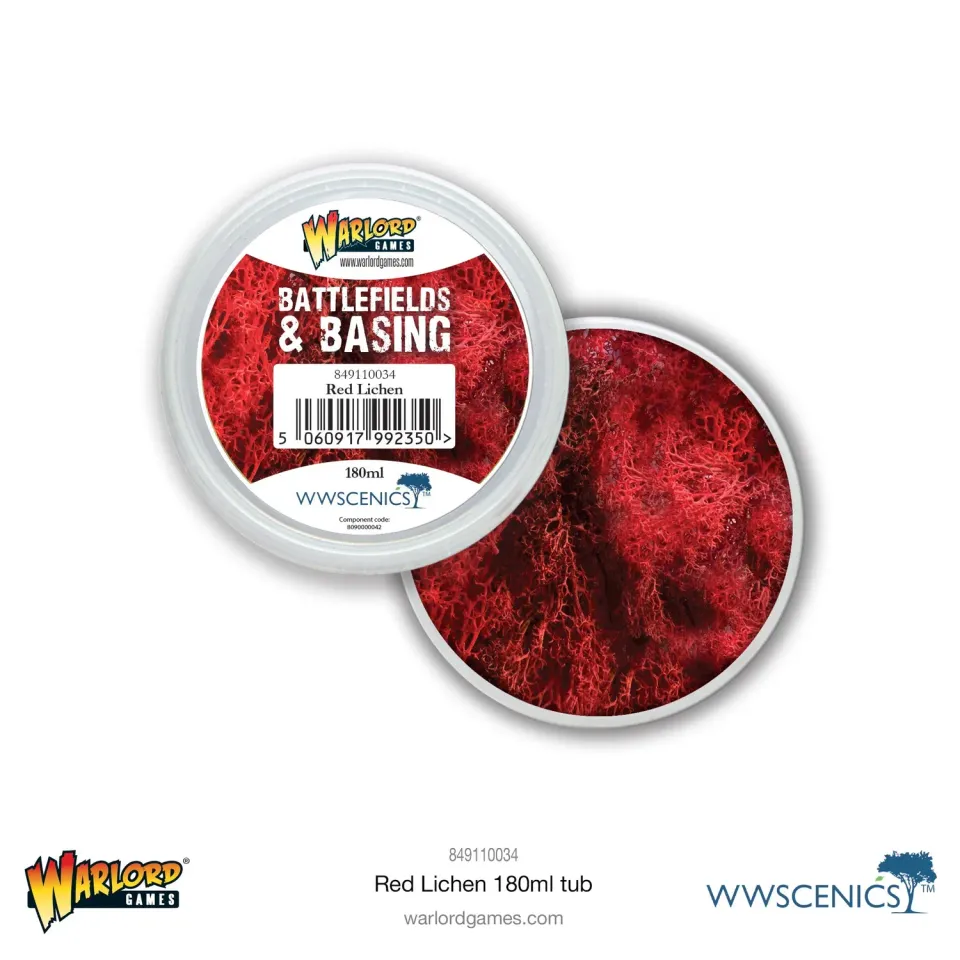 War World Scenics Battlefields Red Lichen décor socle 180ml