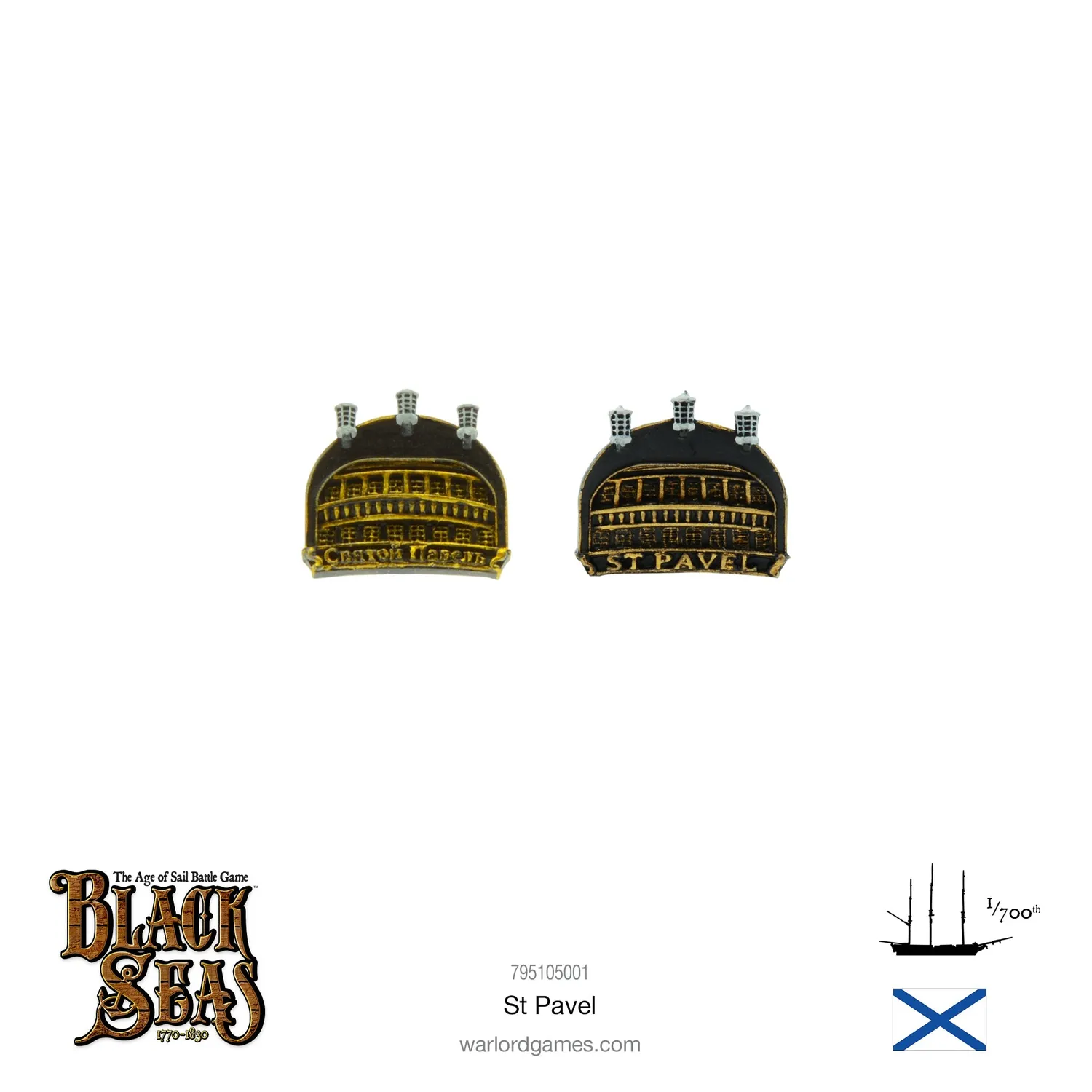 Warlord Games Black Seas St. Pavel vaisseau russe résine