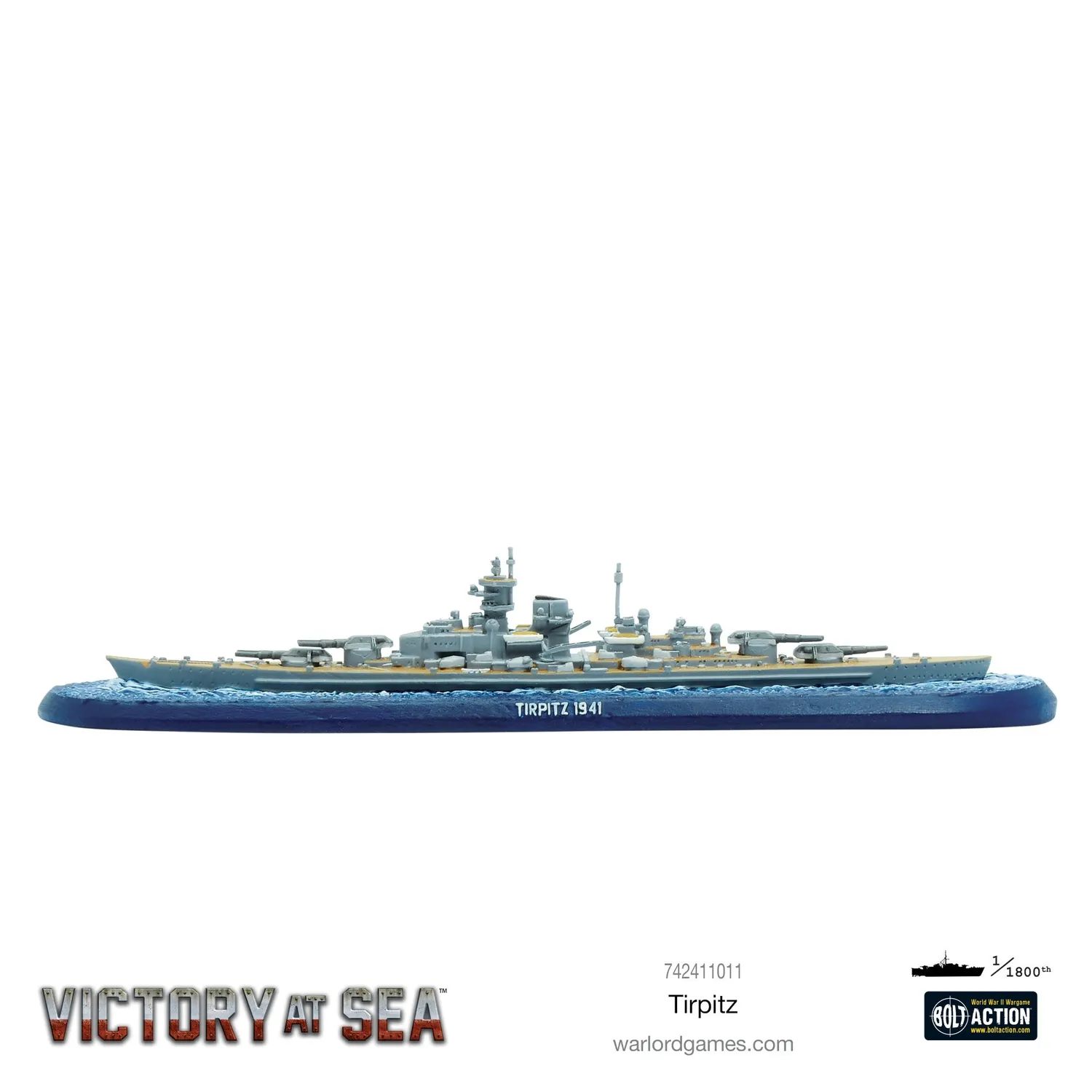 Victory at Sea Tirpitz cuirassé miniature résine