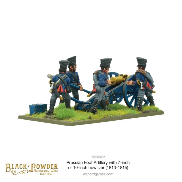 Bolt Action Napoleonic Prussian Foot Artillery with 7 or 10-inch Howitzer canon métal