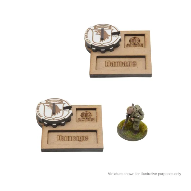 Bolt Action Vehicle Pin Markers 101st American Airborne MDF