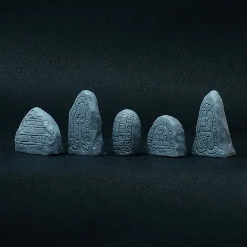 Brother Vinni Rune Stones décor résine 28mm lot de 5