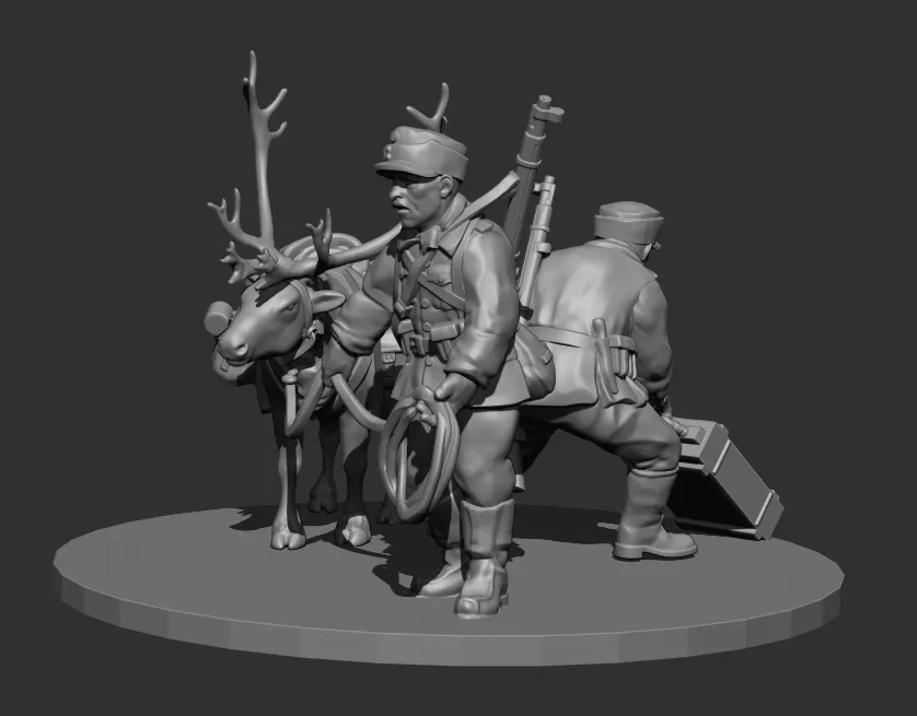 Armes collectives et supports finlandais figurines résine 28mm