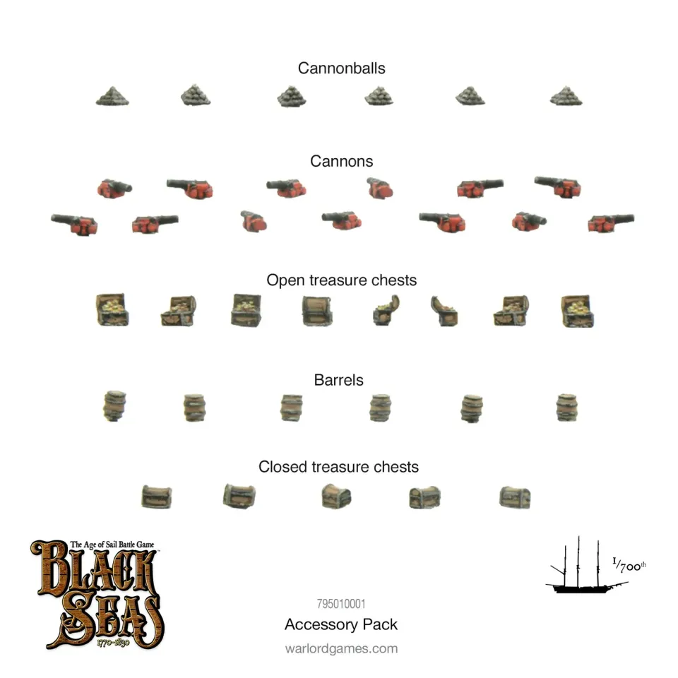Warlord Games Black Seas Accessory Pack décors résine métal