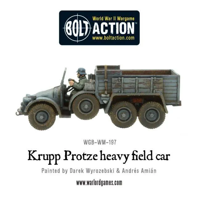 Bolt Action Krupp Protze véhicule résine 28mm