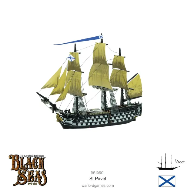 Warlord Games Black Seas St. Pavel vaisseau russe résine