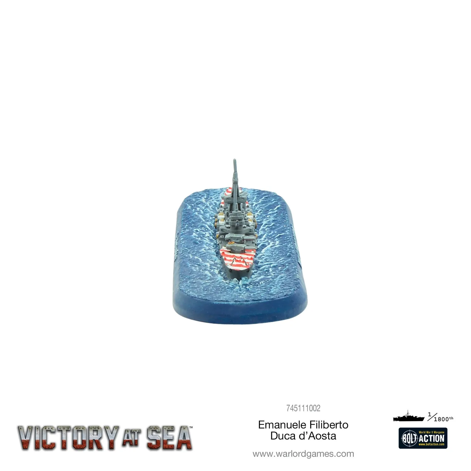 Bolt Action Victory at Sea Emanuele Filiberto Duca d’Aosta croiseur métal