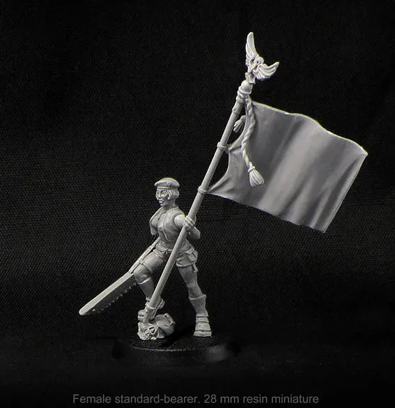 BROTHER VINNI Standard-bearer Female Soldier miniature garde 28 mm