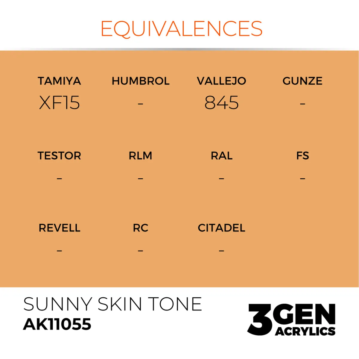 AK Interactive 3Gen Sunny Skin Tone peinture chair 17 ml