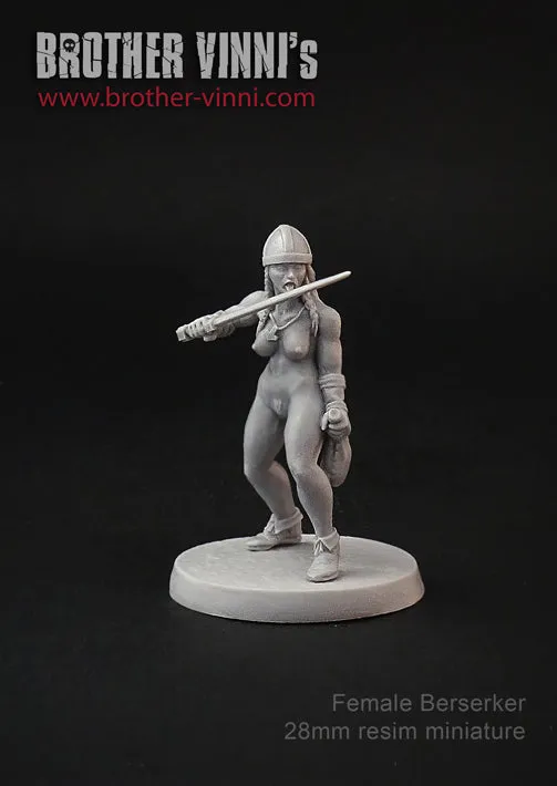 Brother Vinni Female Berserker figurine résine 28mm SAGA