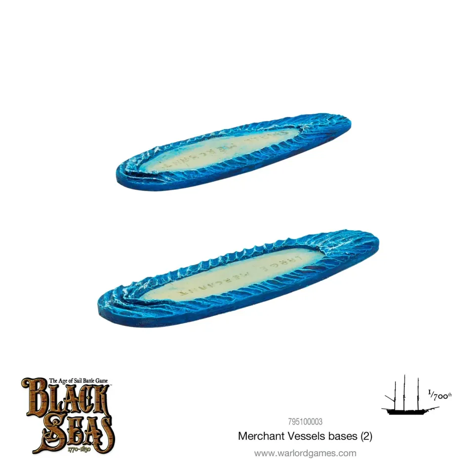 Bolt Action Black Seas Merchant Vessels bases résine par 2