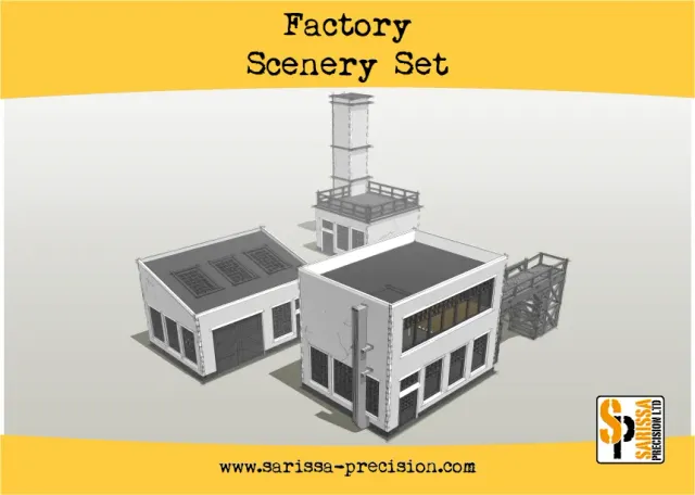 Bolt Action Factory Scenery Set décor usine MDF