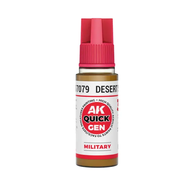 AK Interactive QuickGen Desert Sand peinture 18 ml contraste