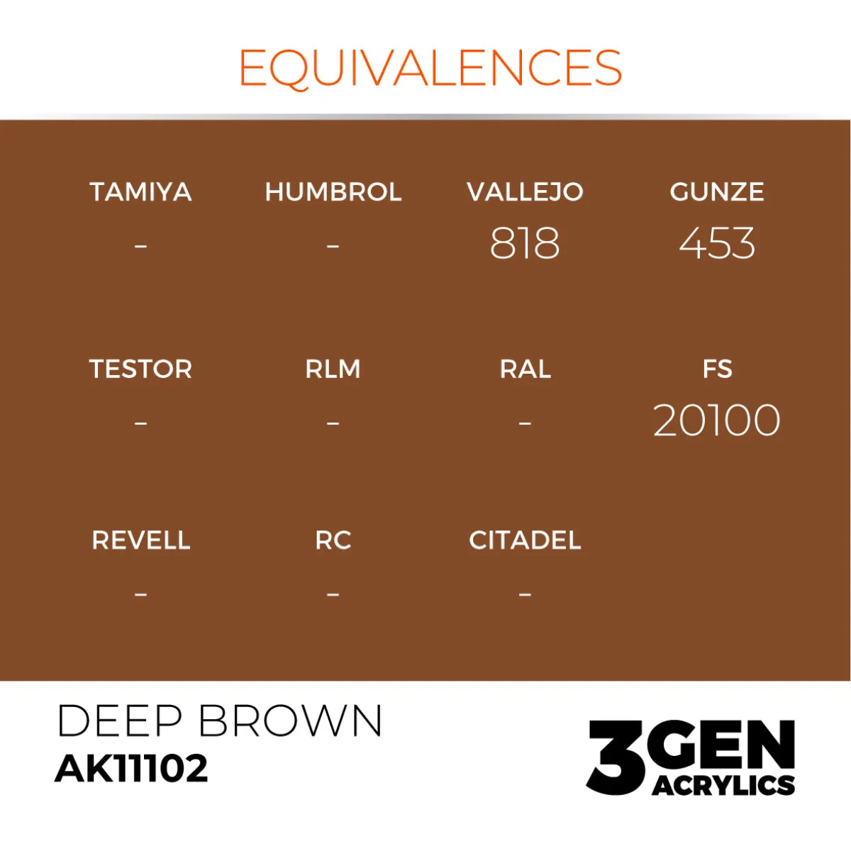 AK Interactive 3Gen Deep Brown peinture acrylique 17ml brun