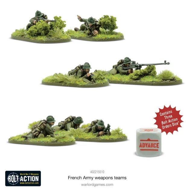 Bolt Action French Army weapons teams équipes d’armes françaises