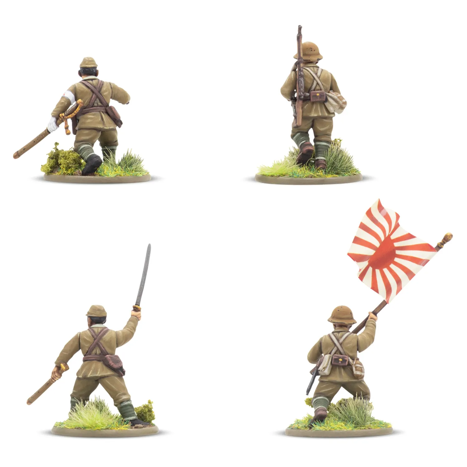 Bolt Action Japanese Army Infantry Platoon figurines 30 plastique