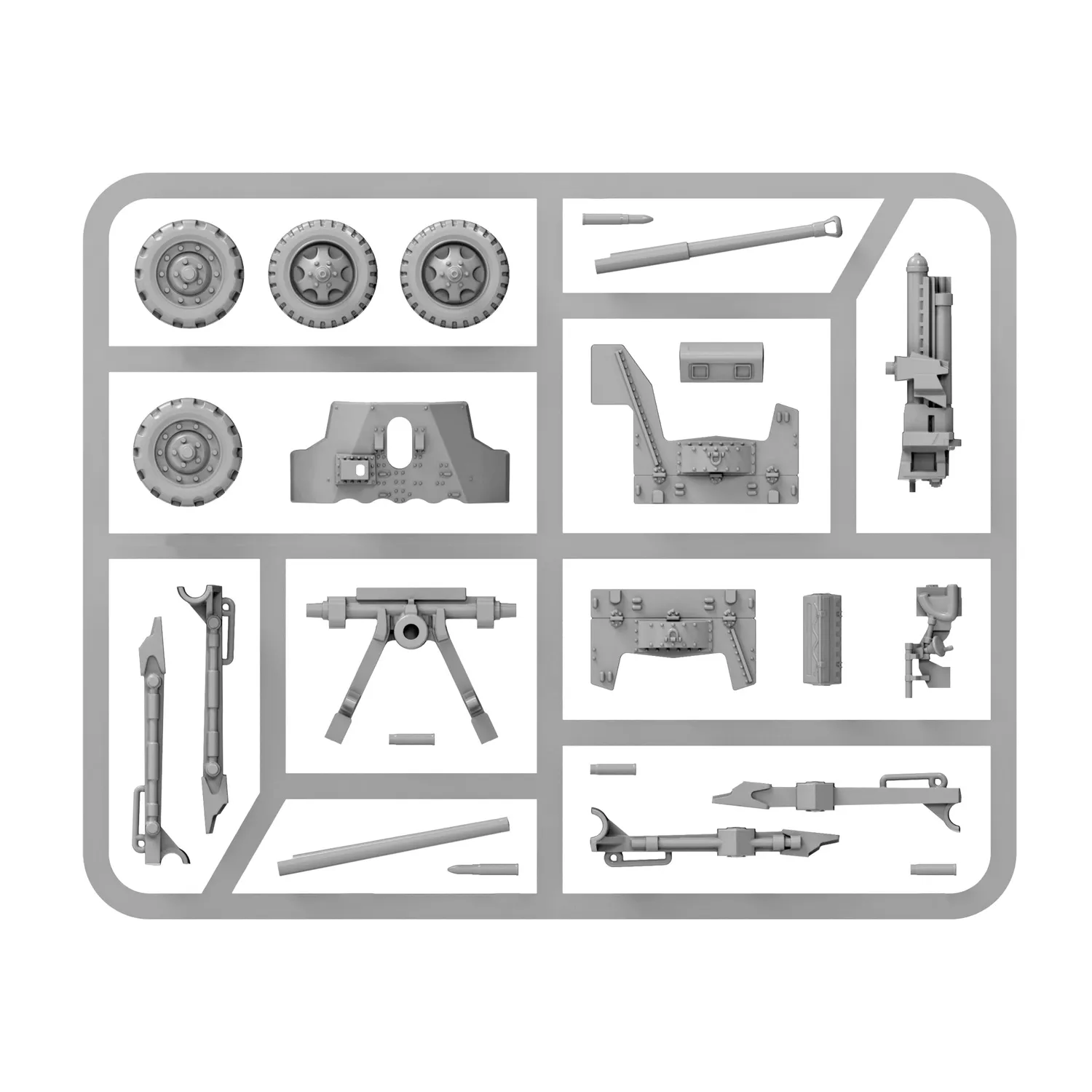 Bolt Action US 57mm anti-tank gun canon antichar plastique
