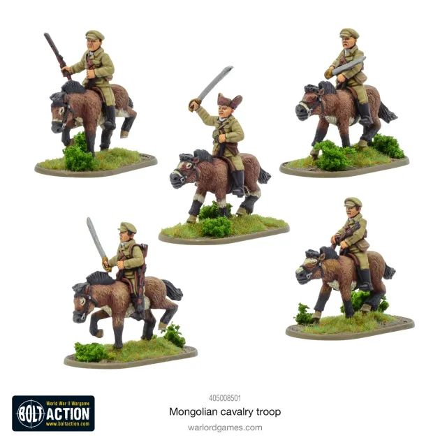 Bolt Action Mongolian Cavalry Troop cavalerie métal 5 figurines