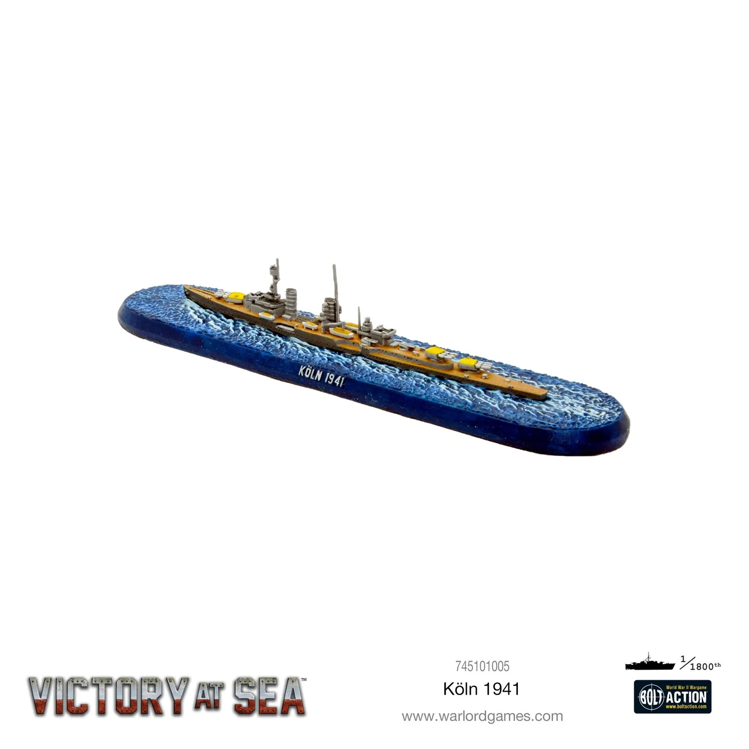 Bolt Action Victory at Sea Köln navire miniature Kriegsmarine