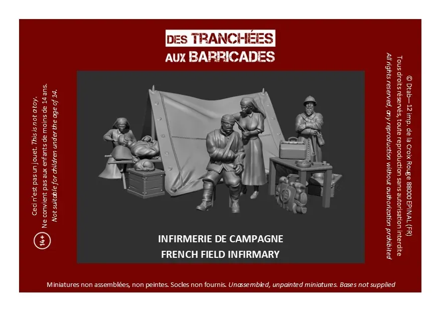 Armée du Levant Infirmerie de campagne figurines 28mm résine