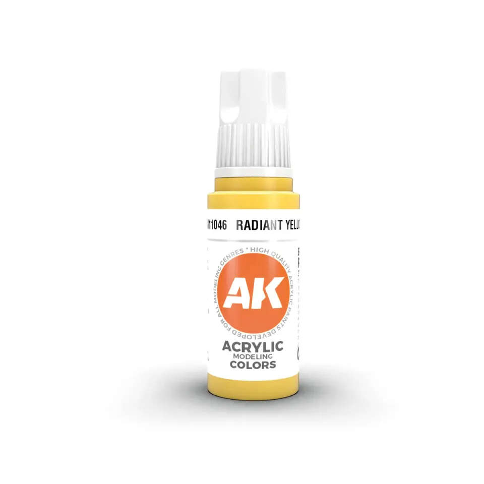 AK Interactive 3Gen Acrylic Radiant Yellow peinture acrylique 17 ml couverture