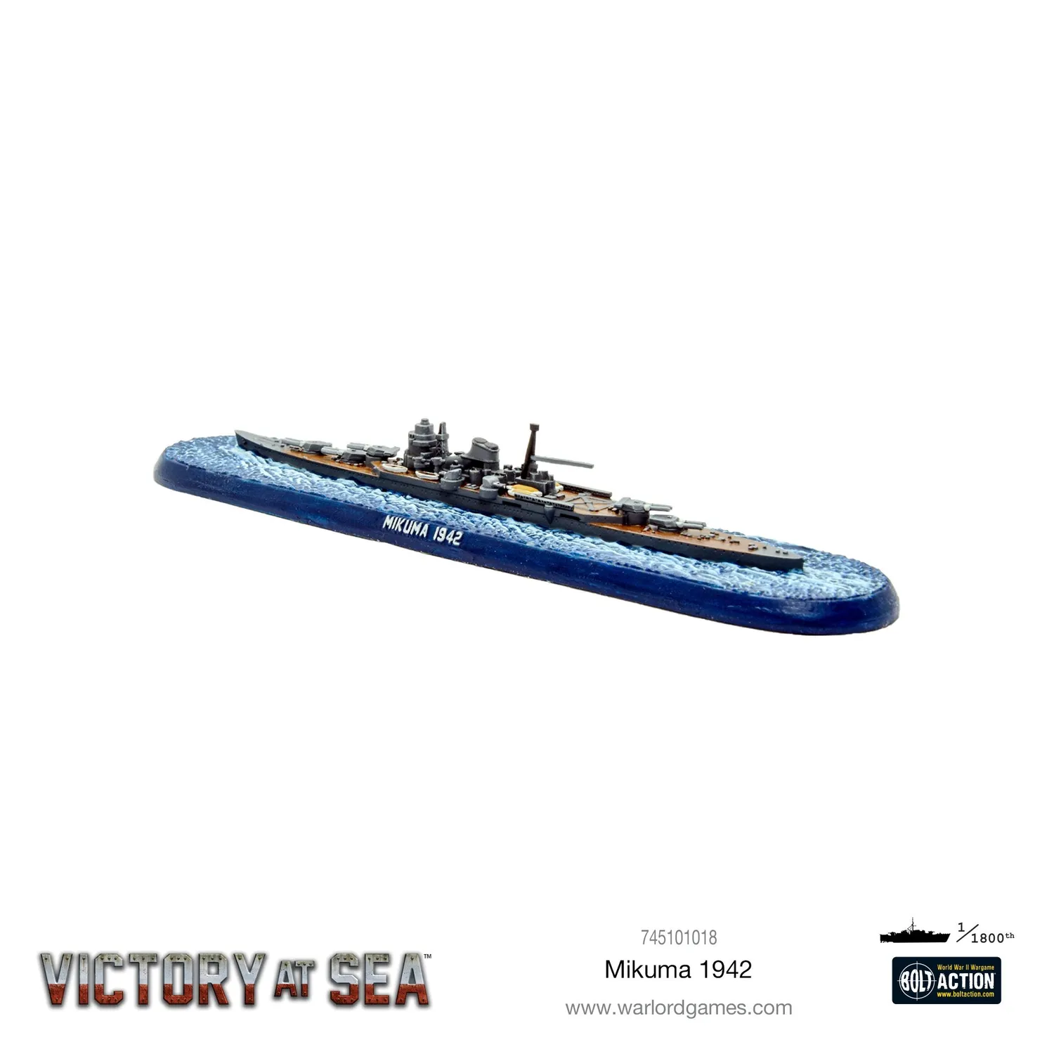 Bolt Action Victory at Sea Mikuma maquette navale 1 unité résine métal
