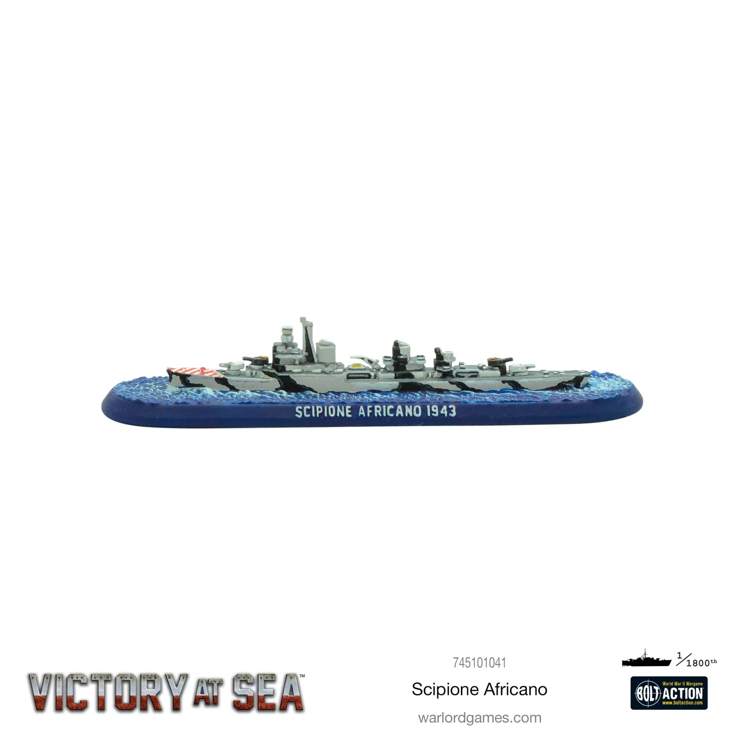 Bolt Action Victory at Sea Scipione Africano navire résine métal